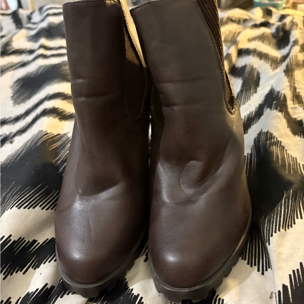 Brown Leather Ankle Boots
